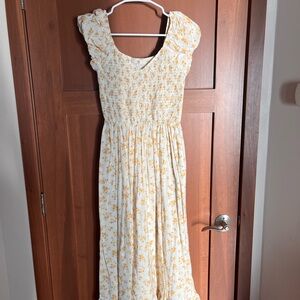 Charming Yellow Floral Dress